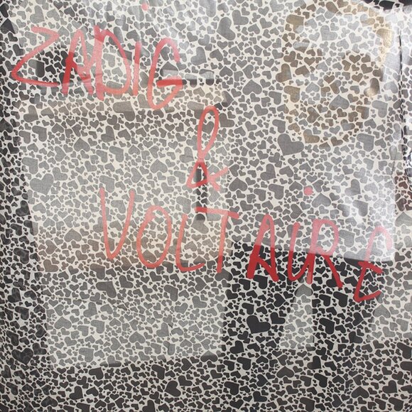 NWT - Zadig & Voltaire Ivy Coeurs Scarf SJAF0807F✨ - Picture 3 of 6